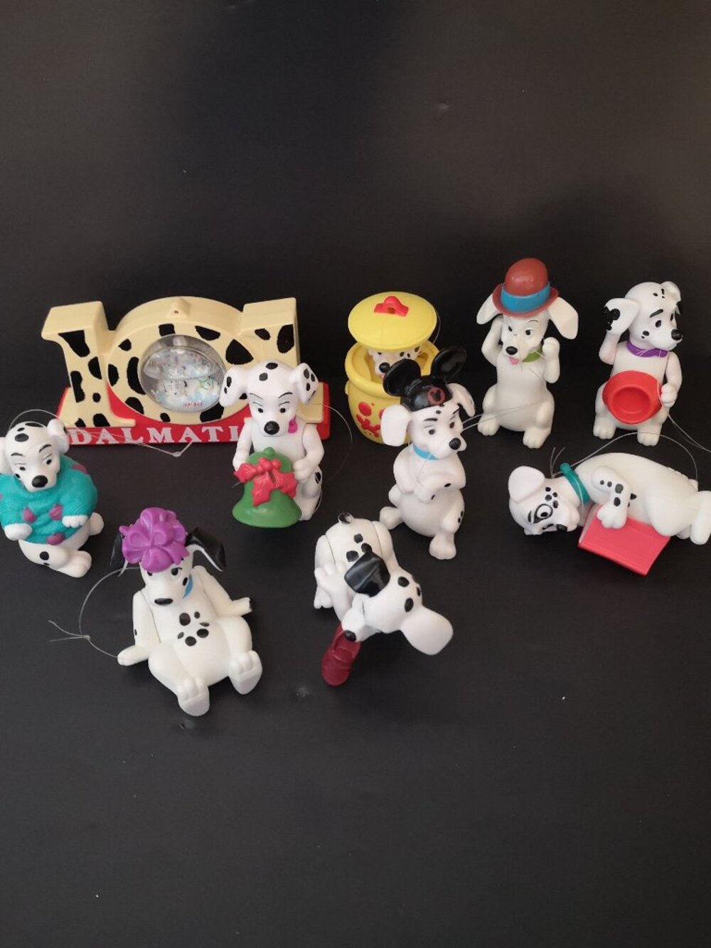 Lot of 10 - Disney McDonalds Happy Meal Ornaments 101 Dalmatians Figures Lot #3